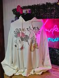 Polerón con Capucha Disney "Good Times" – Blanco / Hueso (Talla XL)