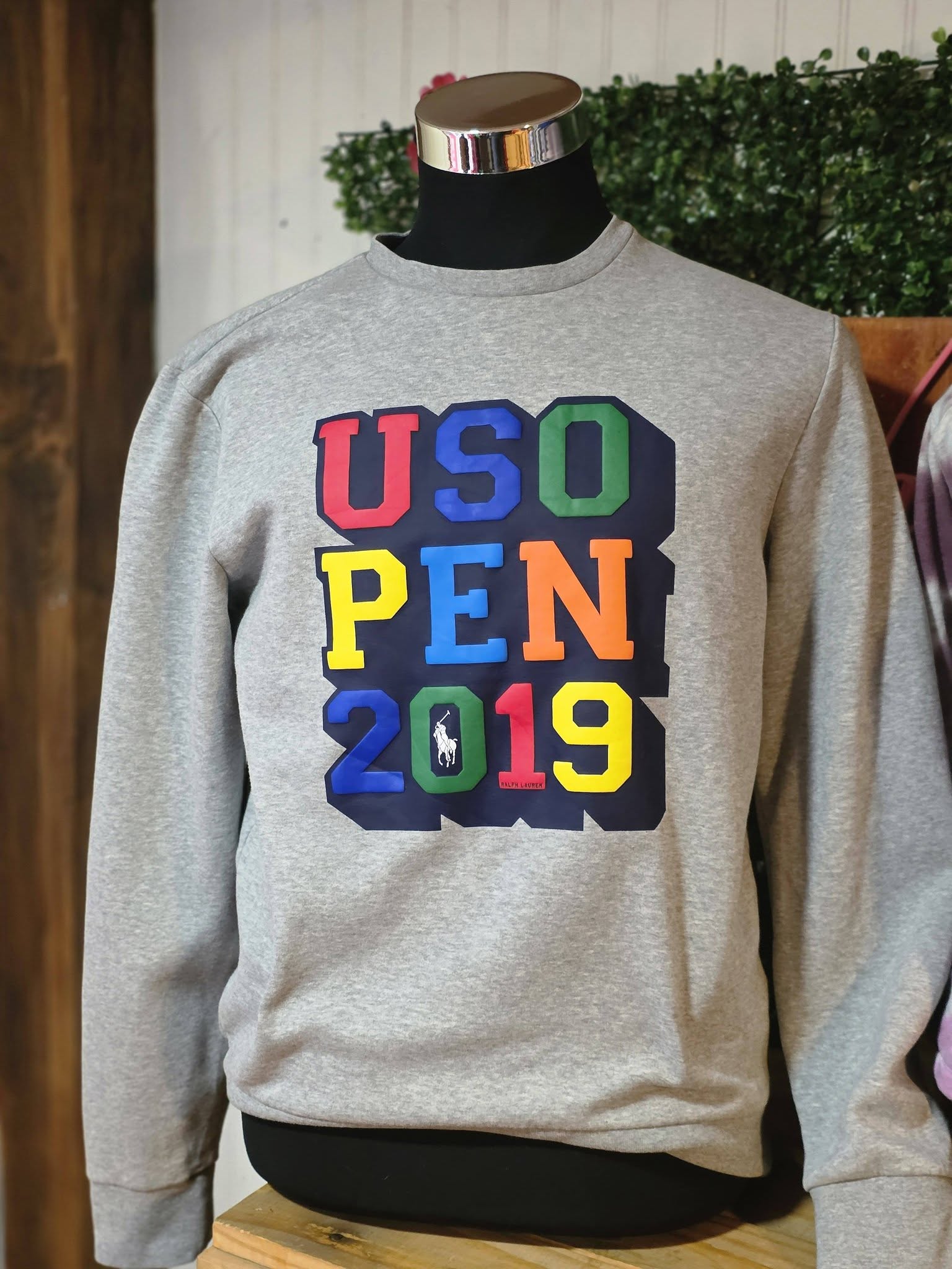 Sudadera Polo Ralph Lauren "US Open 2019" – Gris Melange (Talla S)